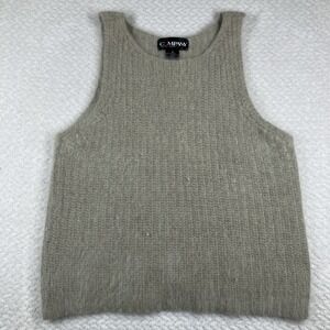 Vintage 90's Company Angora Rabbit Hair Blend Sweater Vest Beige Medium